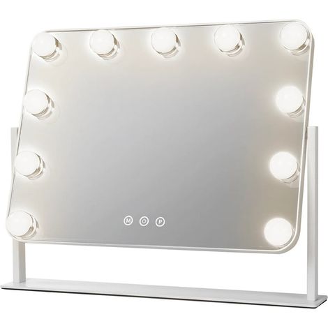 Miroir Brillant 11 Led Touch Control 3 Températures Dimmable Dimmable Hollywood Style (1/3)