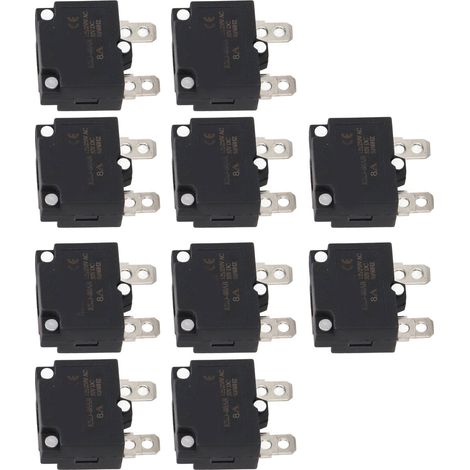 Lot de 10 disjoncteurs autonomes anti-surtension en ABS pour voiture enfant à pédales 125-250V AC 32V DC (1/5)