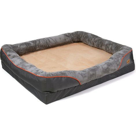Orthopädisches Hundebett Hundekissen Haustierbett Hundekorb Tierbett Hundesofa, Bezug abnehmbar & waschbar, gelenkschonend, Grau XXL: 120x90x30cm (1/5)