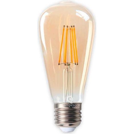 Lampesecoenergie – Ampoule LED E27 vintage teardrop 7W – Lumière chaude 2200K – Angle d'éclairage 330° – Durée de vie 15 000h