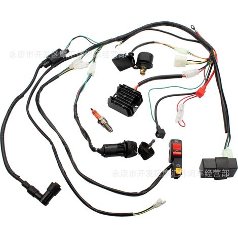 Off-road motorcycle parts CC125 150 200 250CC complete wiring harness starting ignition system CDI (1/5)