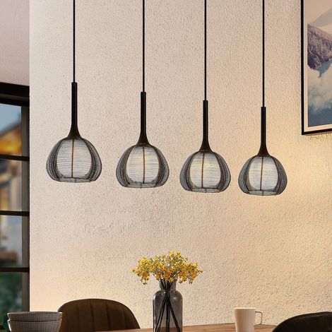 [NEUWERTIG] Lucande Tetira Hängeleuchte Hängeleuchte Lampe Leuchte Esstisch 4fl Lang Schw397 B-Ware