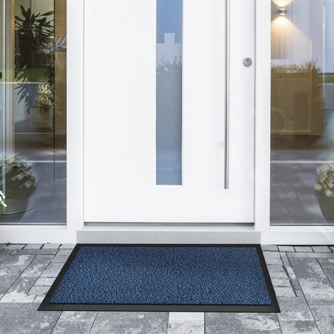 Tapis extérieur, Tapis antidérapant très absorbant Bleu 60 x 90 cm (1/5)