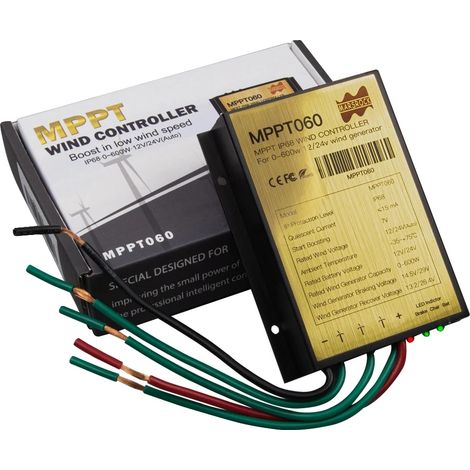 Controlador de carga para turbinas eólicas, carga automática, resistente al agua IP67, controlador MPPT060 (1/2)