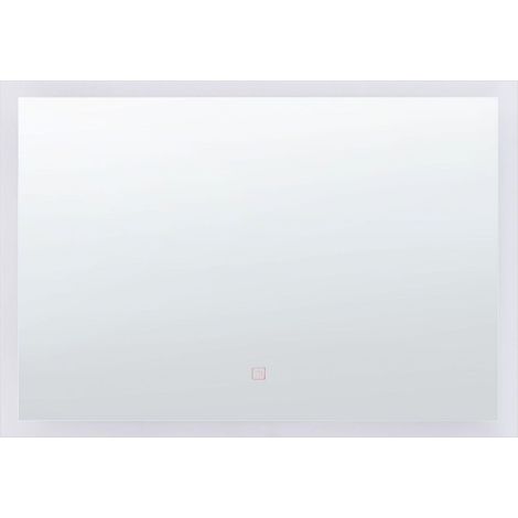 Specchio a parete a LED 60 x 80 cm Argento Adour