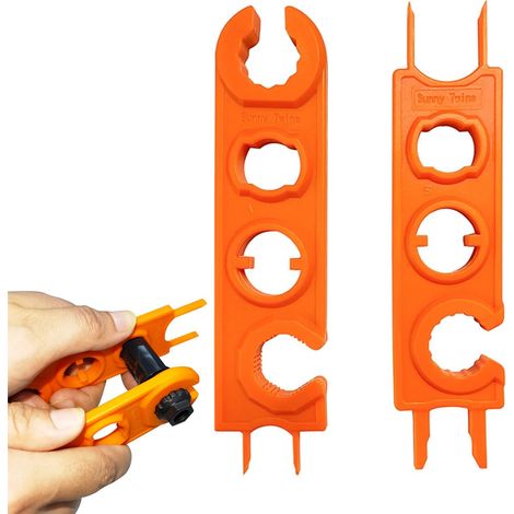 Lot de 2 clés à connecteur solaire, outil MC4 avec tendeur, clé à câble PV à dégagement rapide pour panneaux solaires, assemblage et démontage de fils et de fiches (1/5)