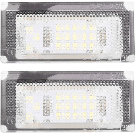 1 paire de lampes lumineuses pour plaque d'immatriculation, 12V, 18 LED SMD, adaptées à Mini Cooper S R53 2001 – 2006.