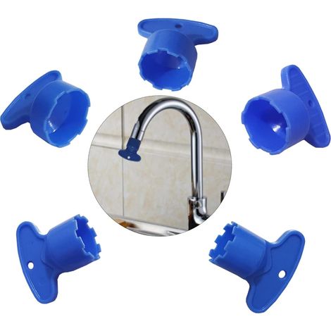 Lot de 5 clés pour aérateurs de robinet Cache, outils amovibles pour aérateurs de comptoir de salle de bain/cuisine Cache M16.5 18.5 21.5 22.5 24 (5 tailles) (1/5)