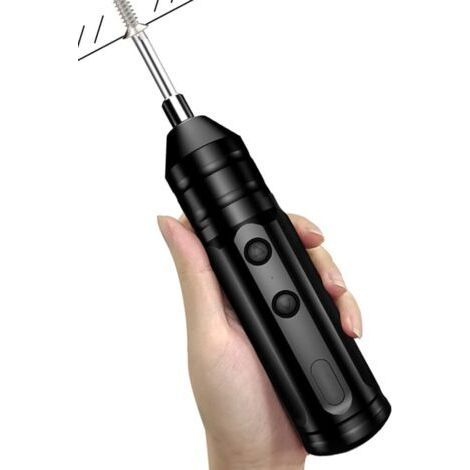 Kit de destornillador eléctrico inalámbrico - Mini taladro 250 RPM - Recargable por USB - Kit de herramientas portátil para reparación de automóviles con cable USB (Tamaño: juego de 10 piezas) dengyan (1/5)