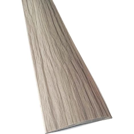 Barre de transition de sol adhésive, couvre-joint de seuil en forme 4, profil de raccord auto-adhésif pour sol, baguette de finition flexible, sans vis, pour passage entre revêtements de sol. (1/4)