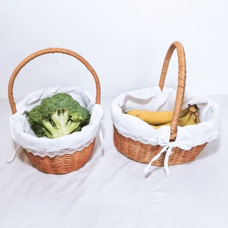 Weidenkorb, tragbarer Aufbewahrungskorb (1/5)