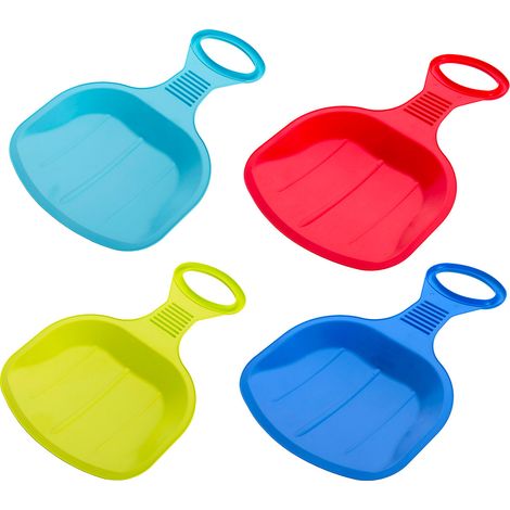 Piattello Slittino da Neve 51x33x2 cm 1 Posto Snow Slider Flash Vari Colori