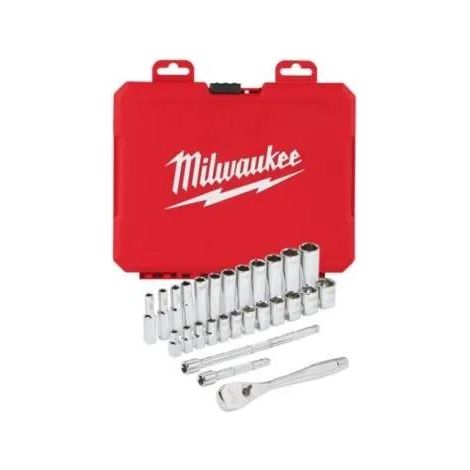 Milwaukee Juego de llaves de vaso 50 piezas rojo robusto (1/3)