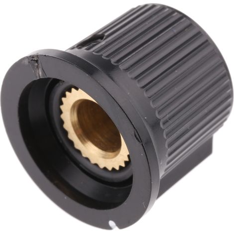 Bouton de potentiomètre RS PRO, Axe de 6.35mm, Diamètre de 21mm, Vis sans tête (1/2)