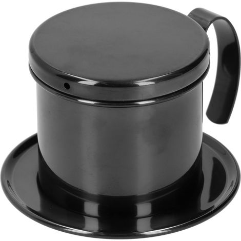 Bouilloire à filtre en acier inoxydable 304, cafetière vietnamienne, noire (1/5)