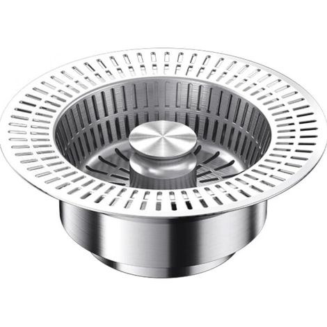Colador de desagüe de acero inoxidable para fregadero de cocina, filtro de núcleo flexible, tapón universal a prueba de fugas para fregadero de verduras.