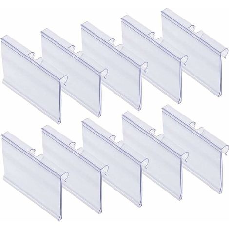 VURAHOME - 70pcs porte-étiquette de prix d'étagère, porte-étiquette d'étagère, porte-étiquette, pour afficher les prix de détail des supermarchés, les étiquettes de prix des produits, les cartes de vi (1/5)