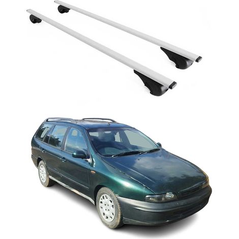 OMAC Dachträger Querträger für Fiat Marea Weekend 1996-2002 – Abschließbar – Max. 75 kg – 2 Stangen Stahl Silber (1/5)