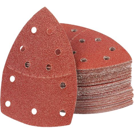 Lot de 70 disques abrasifs triangulaires grain 40 pour ponceuse delta 152x105mm (1/5)