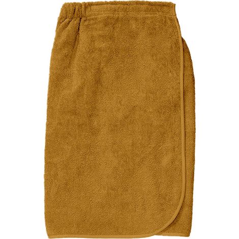 Paréo de bain en coton 82x160 cm LAGUNE moutarde, par Soleil d'Ocre (1/2)