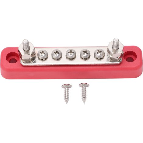 Bloc de distribution électrique 5 bornes, barre omnibus 48VDC 100A haute intensité pour modification de circuit. (1/5)