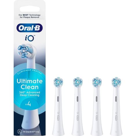 Lot de 4 brossettes de rechange pour brosse à dents électrique iO, blanches, pour nettoyage en profondeur (1/5)