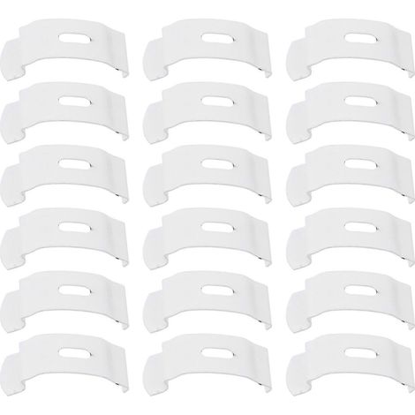 Lot de 20 plaques de fixation pour rideaux, accessoires de bricolage, plaques de réparation métalliques de rechange (1/5)