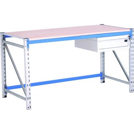 PROVOST - Établi Provost Eco 300 kg - Métal bleu avec tiroir individuel