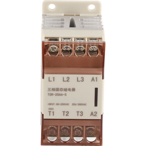 Relais statique SSR 25A 90-250V AC entrée vers 24-380V AC sortie accessoire pour commande domestique TSR 25AA S (1/5)