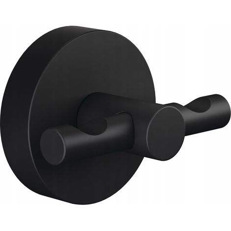 Percha para bata de baño Tesa Moon, color negro