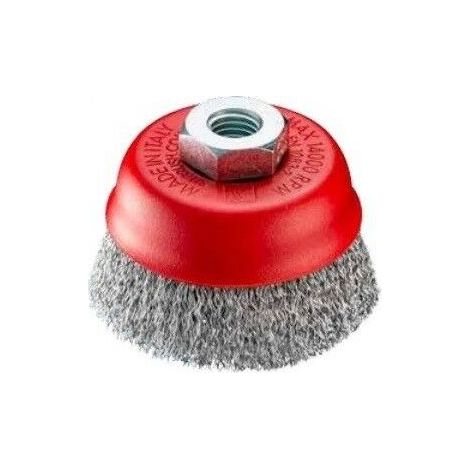 SIT SPAZZOLA SPAZZOLE A TAZZA IN ACCIAIO FILO ONDULATO PER MINI-SMERIGLIATRICE - 60 mm
