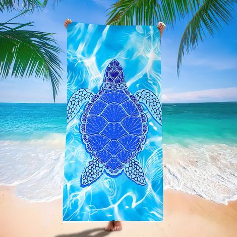 Ciel-Serviette de Plage 140cmx70cm, Grande Serviette en Microfibre à SéChage Rapide, Serviette De Bain sans Sable, Couverture De Plage pour Femmes (1/4)