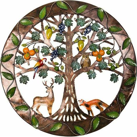 royaluxe- Arbre de vie en bois Décoration murale Arbre de vie Art mural -, Signe de famille d'arbre en métal, Décoration murale, Décoration d'intérieur, Idée cadeau sensible parfaite (1/5)