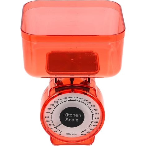 Alasum Balance Mécanique 1kg en Plastique Orange Cuisine Portable (1/5)