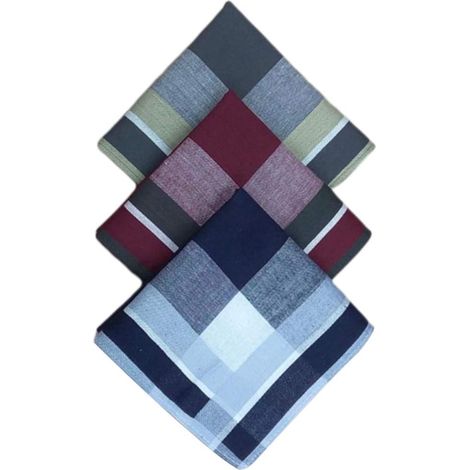 12 pañuelos de algodón a cuadros para hombre y mujer, pañuelos suaves de estilo vintage para negocios y ocasiones formales. (1/5)