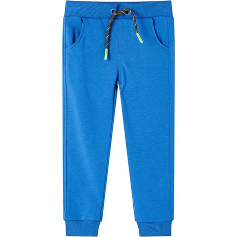 vidaXL Pantalones de chándal infantiles azul 116 (1/4)