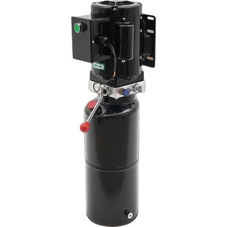 Bomba hidráulica, capacidad de 10 L, velocidad nominal de 2850 rpm, presión máxima de 18 MPa, motor de 2,2 kW, depósito de 10,6 Qt. (1/5)