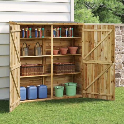 Abri Ă outils de jardin-Remise Cabane pour outils 163x50x171 cm Bois de pin solide (1/5)