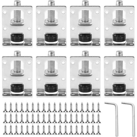 Set mit 8 verstellbaren Möbelfüßen: 55 mm – Höhenverstellbare Möbelfüße – Möbelfüße mit 48 Schrauben und 2 Schraubenschlüsseln – Höhenverstellbare Möbelfüße