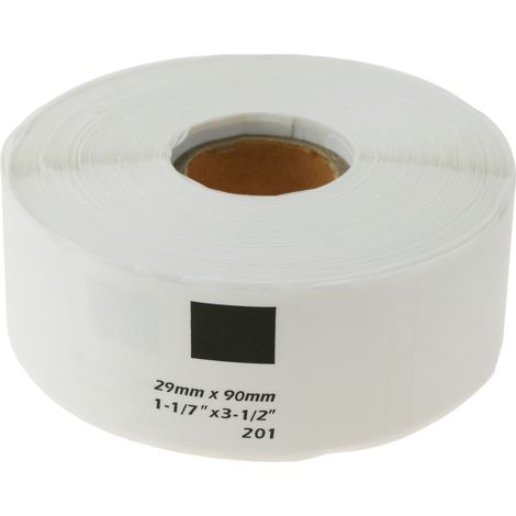 BeMatik - Rouleaux bobine 400 étiquettes compatible Brother DK-11201 DK-1201 29x90mm 10-pack (1/5)