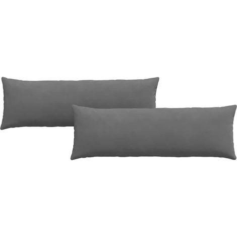Maison Exclusive - Cojines de sofá 2 pcs Gris oscuro 120 x 40 cm