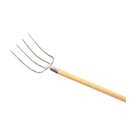 FORCA FIENO + MANICO ORSATTI  ACCIAIO FORGIATO/FAGGIO DENTI 4