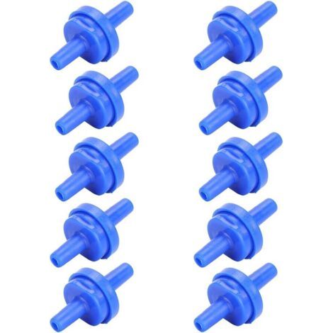 Lot de 10 Clapets Anti-retour Unidirectionnel, Clapet Anti-retour en Plastique pour Tuyau de 4 mm, Pompe à Oxygène à Air Anti-retour, Clapets Anti-retour pour Eau, Carburant (1/5)