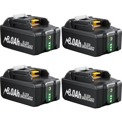 Batería externa, capacidad de 8000 mAh, compatible con baterías de herramientas estándar, 4 baterías de 8,0 Ah. (1/2)