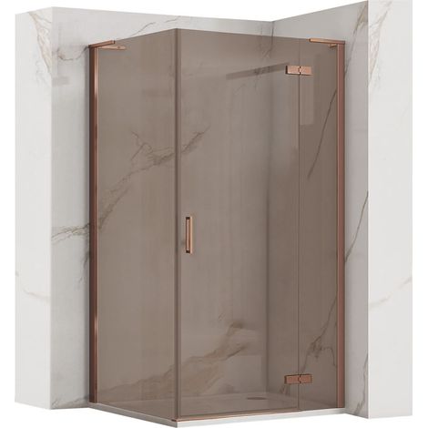 CABINA DOCCIA REA HUGO 80X90 BRUSH COPPER