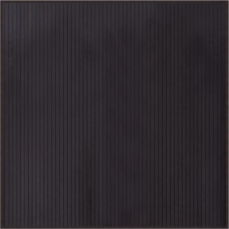 Tapis carré marron foncé 100x100 cm bambou (1/5)