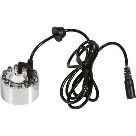 Brouillard d'eau de Bassin de Fontaine, humidificateur d'air de brumisateur d'atomiseur de nébuliseur ultrasonique,12 LED 24 V Couleur(Three-Color Gradient Atomizer) brumisateur à ultrasons br (1/4)