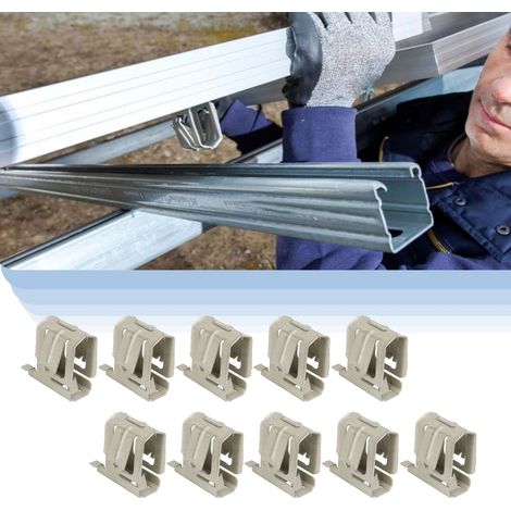 10 Montagezubehörteile für Solar-Photovoltaikmodule – Schnelle Montage dank druckloser Metallclips (1/5)