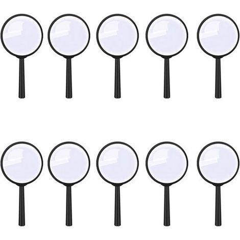 20 Lenti d'ingrandimento in plastica - Nere - 60 mm (1/5)