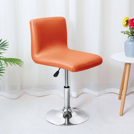 Housse de Tabouret de Bar en Similicuir avec Dossier pivotant, Housse de Chaise de Bar Amovible, Housse de Tabouret pour Restaurant et café ( Lot de 2) (1/5)